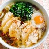 蒸し鶏うどん